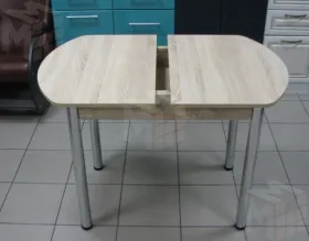 Стол Евро раскладной 1000*680 (дуб сонома), ножки хром