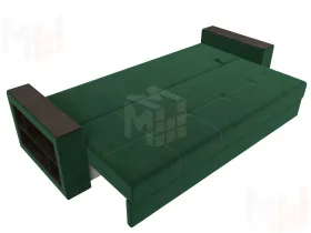 Диван прямой Дубай Лайт полки слева ( Зеленый )