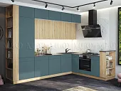 Кухня Техно-5 New угловая 3,2*2,24 сонома/браш блю