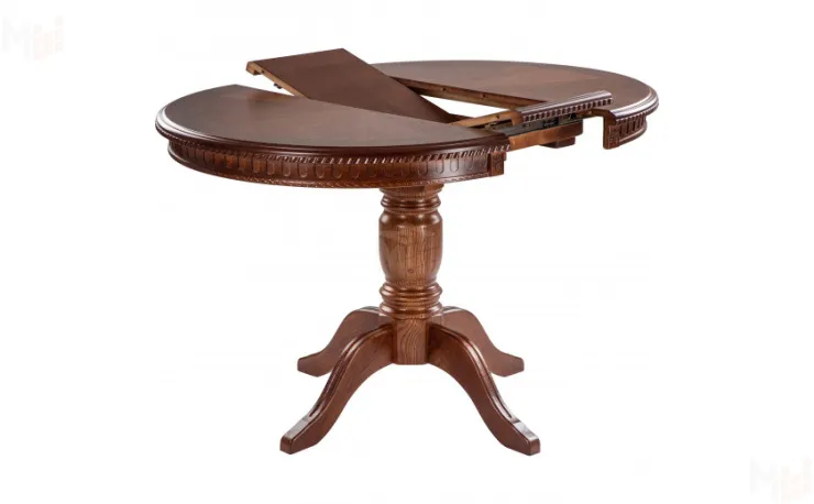 Стол деревянный раскладной Лорель D90 Миланский орех