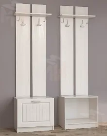 Вешалка с обувницей 2 Иннэс 6 МДФ