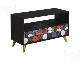 Тумба Фьюжн Арт ТМ-005 камень угольный/Vinil