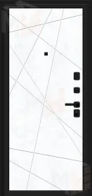 Входная металлическая дверь Кьюб (RBE)  Slate Art/Snow Art