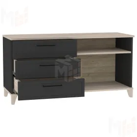 Тумба МЦН AURELIO 5 Блеквуд сатиновый/Антрацит