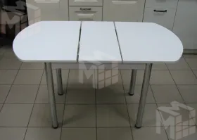 Стол Евро раскладной 1000*680 (белый), ножки хром