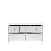 Комод Leset Хайди широкий 5 ящиков (Белый/Белый/Белый)