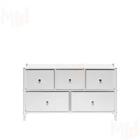 Комод Leset Хайди широкий 5 ящиков (Белый/Белый/Белый)