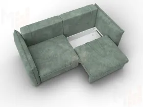 Диван прямой Лига-100 НПБ ( BRUT 08 зеленый )