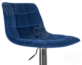 Стул барный DOBRIN TAILOR (синий велюр (MJ9-117))