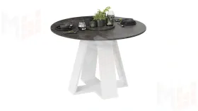 Стол обеденный Райнер Тип 1 Белый, Ателье темный