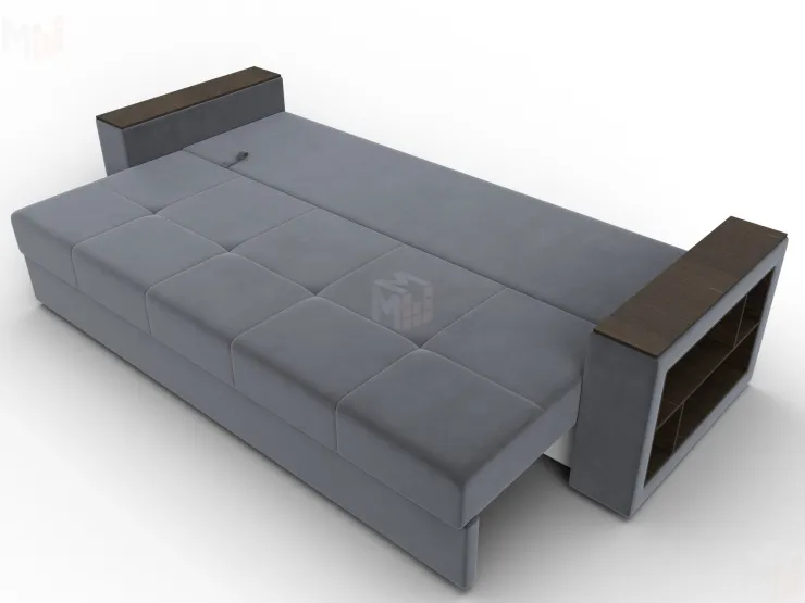 Диван прямой Дубай Лайт ( SEVEN 17 серый )