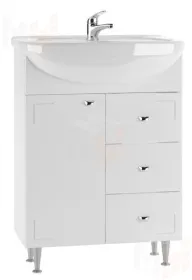 Тумба под умывальник "Уют 60 Классик" с тремя ящиками В3 Айсберг