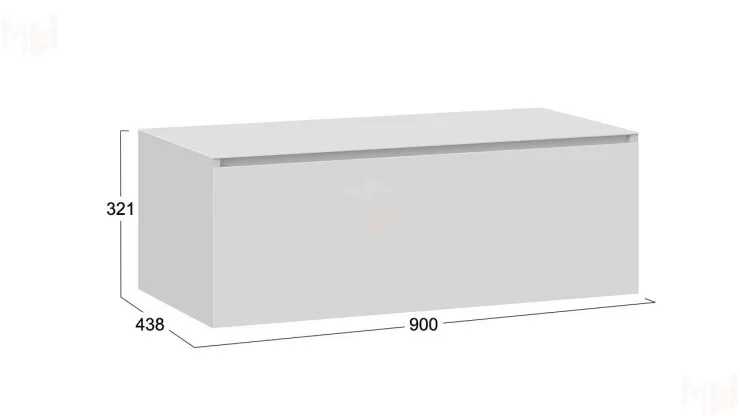 Тумба ТВ Глосс - ТД 319.03.12 Белый глянец, Стекло Белый глянец