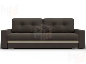 Диван прямой с декором Лига-096 НПБ ( Амур 05 коричневый;бежевый )