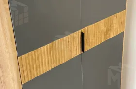 Шкаф двухдверный Адам  дуб крафт золотой/графит