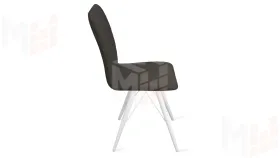 Стул Стенли К3 Белый матовый, Велюр Confetti Stone