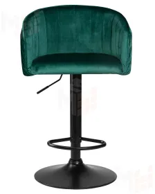 Стул барный DOBRIN DARCY BLACK (зеленый велюр (1922-9))