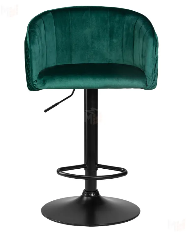 Стул барный DOBRIN DARCY BLACK (зеленый велюр (1922-9))