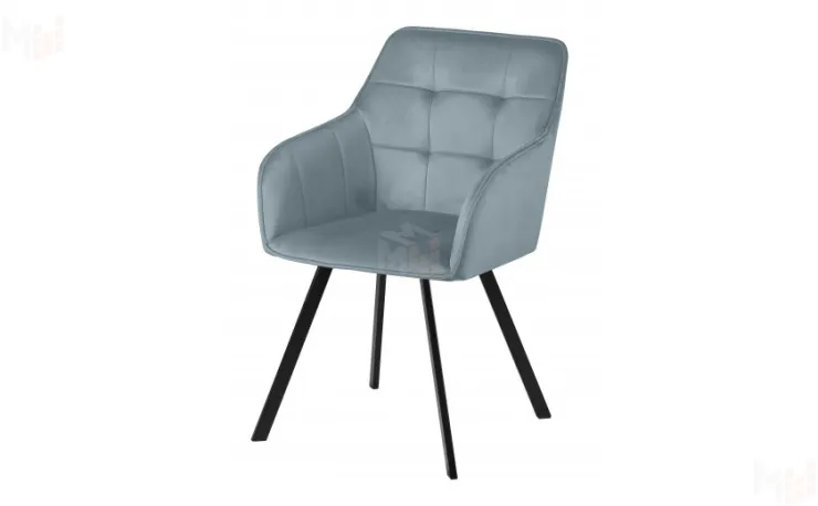 Кресло поворотное Мони Confetti dusty blue/черный