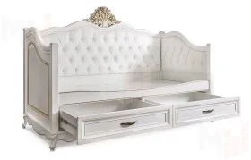 Диван кровать Натали белый глянец