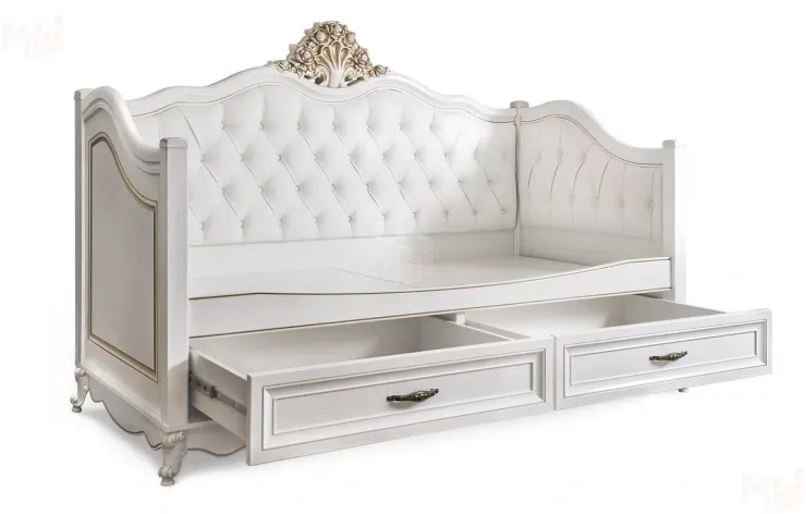 Диван кровать Натали белый глянец