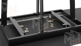 Стол обеденный Орфей Черный муар, Стекло глянцевое оникс