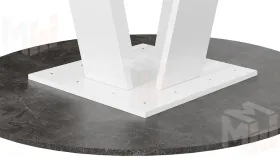 Стол обеденный Райнер Тип 1 Белый, Ателье темный