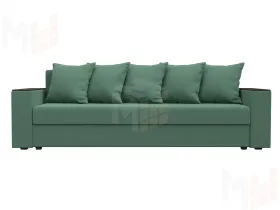 Диван прямой Дубай Лайт полки слева ( Зеленый )