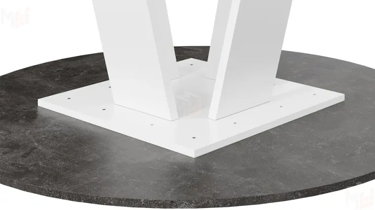 Стол обеденный Райнер Тип 1 Белый, Ателье темный