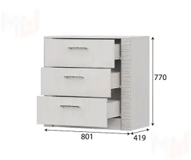 Комод 3 ящика Гамма 20 