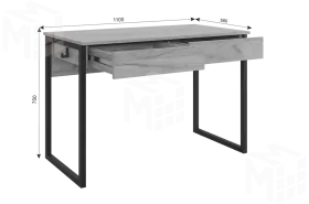 Стол Юниор белое дерево/белый муар