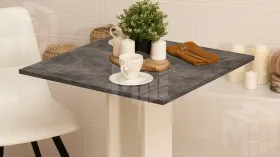 Стол обеденный Анкона Тип 1 Белый, Ателье темный