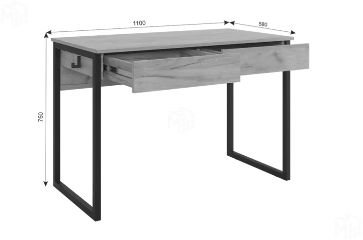 Стол Юниор белое дерево/белый муар