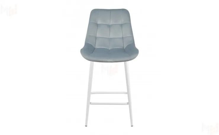 Полубарный поворотный стул Эйден Confetti dusty bluet/белый