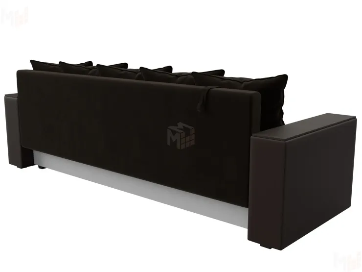 Диван прямой Дубай Лайт полки справа ( Коричневый )