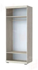 Шкаф ШС-800 СОНАТА со штангой Дуб Крафт белый - Антрацит