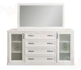 Комод Мишель белый матовый (гостиная)