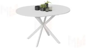 Стол обеденный раздвижной Мэдисон Тип 1 Белый муар, Белый