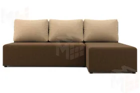 Угловой диван Комо бежево-коричневый 
