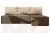 Угловой диван Комо бежево-коричневый 