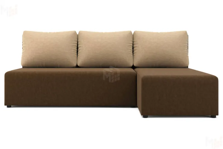 Угловой диван Комо бежево-коричневый 