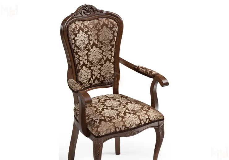 Кресло Руджеро  с мягкими подлокотниками орех/шоколад