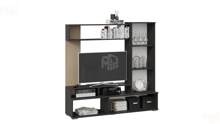 Стенка для гостиной Сиена Венге Цаво, Дуб Молочный