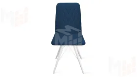 Стул Стенли К3 Белый матовый, Велюр Confetti Blue