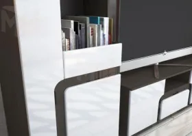 Гостиная Марсель (венге/белый глянец)