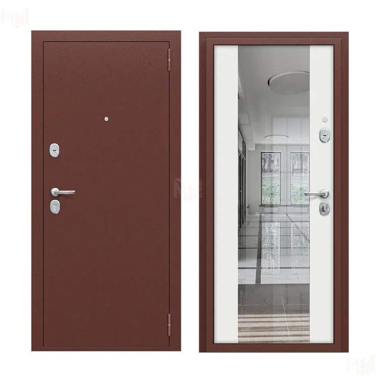 Входная металлическая дверь Тайга-7 Антик Медный/Белый