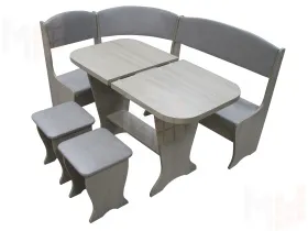 Кухонный уголок Весна с раскладным столом (ясень шимо)