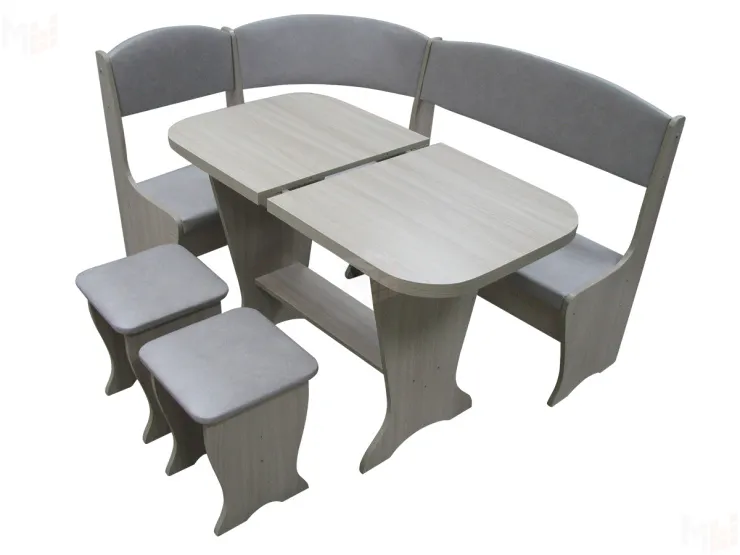 Кухонный уголок Весна с раскладным столом (ясень шимо)