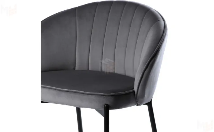 Полубарный стул Миэль темно-серый/черный