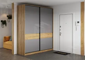 Шкаф-купе Бостон ШК-005 (крафт золотой/серый шифер)